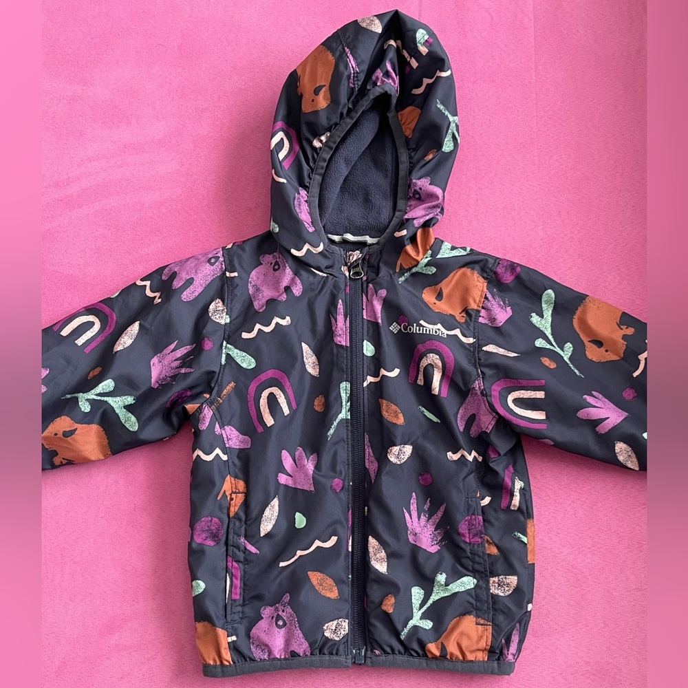 Fleece lined windbreaker jacket